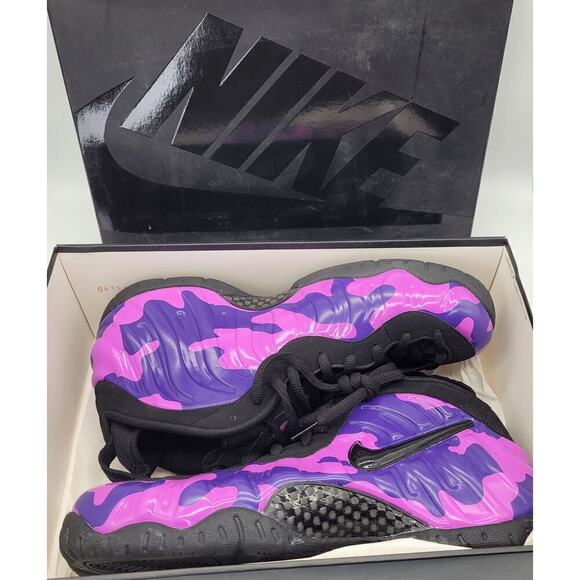Nike NIB Air Foamposite Pro Black Court Purple Athletic Shoe Size Men's 10 - Picture 13 of 16